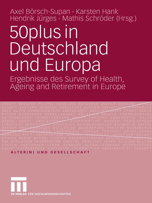 Title details for 50plus in Deutschland und Europa by Axel Börsch-Supan - Available